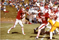 Thumbnail for 'Football game action against the School of Mines, Mountaineer Bowl, 1977.'