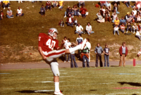 Thumbnail for 'Football game action, Mountaineer Bowl, 1977.'