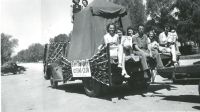 Thumbnail for 'Hiking and Outing Club members on a homecoming float, 1936'
