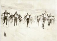 Thumbnail for 'Cross country relay ski competition ca. 1990s.'