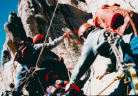 Thumbnail for 'Western Search and Rescue Team members practice their skills, circa 1990s.'