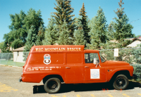 Thumbnail for 'The WSC Mountain Rescue wagon parked just south of Ute Hall, 1995.'