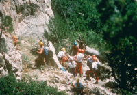 Thumbnail for 'The Mountain Rescue team on site, 1994.'