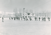 Thumbnail for 'Men's Ice Skating Class, circa 1959.'