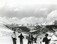 Thumbnail for 'A group of students stop for a break north of the chair tow, Crested Butte, ca. 1980s.'