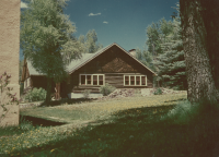 Thumbnail for 'View of the second campus club house from the south, circa 1940s.'