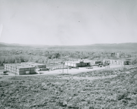 Thumbnail for 'A view of campus from the northeast on Cupola Hill, ca. 1962.  The newly constructed Escalante Complex is in the foreground.'