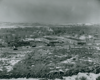 Thumbnail for 'Winter view of Escalante Terrace, Colorado Hall, and Dolores Hall under construction, ca. 1961.  Looking south-southeast.'