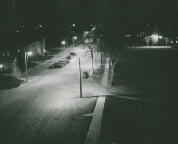 Thumbnail for 'Night view of Ohio Avenue and Ute Hall from the east, possibly from the roof of Taylor Hall, ca. 1950.'