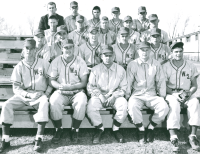 Thumbnail for 'The 1955 WSC baseball team pose for their team photo, 1955.'