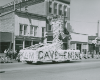 Thumbnail for 'The Kappa Delta Mu float on Main Street, 1958 WSC Homecoming.'