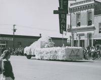 Thumbnail for 'The 1958 Delta Zeta Homecoming float, Gunnison Main Street.'