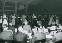Thumbnail for 'A WSC dance band plays for the 1960 Homecoming dance in Mountaineer Gymnasium.'