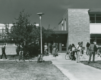 Thumbnail for 'Main entrance to Kelley Hall (southwest end) circa 1980s.'