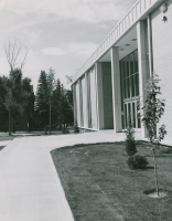 Thumbnail for 'View of Savage Library's main entrance from the north-northeast, circa late 1960s.'