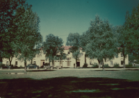 Thumbnail for 'Color photograph of Ouray Hall from the east, late 1940s.'