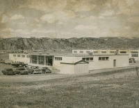 Thumbnail for 'View of the Whipp Maintenance Building from the southeast, circa mid-1970s.'
