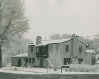 Thumbnail for 'Winter view of the President's house from the northwest, 1956.'