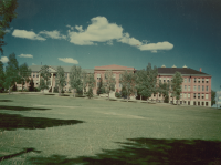 Thumbnail for 'View of Taylor Hall from the west, ca. late 1940s or early 1950s.'