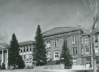 Thumbnail for 'View of Taylor Hall main entrance from the west-southwest, ca. 1960s.'