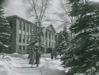Thumbnail for 'Winter scene of Taylor Hall from the north-northwest, ca. mid-1950s.'