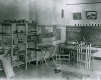 Thumbnail for 'The Industrial Arts department classroom in Normal Hall [Taylor Hall] circa 1912.'