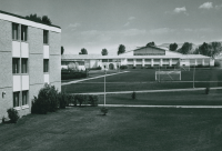 Thumbnail for 'View of Wright Gymnasium from the south, 1970s.'
