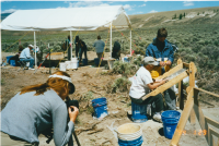 Thumbnail for 'Assistants work the Chance Gulch archaeological site, June 2001'