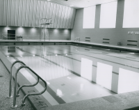 Thumbnail for 'The swimming pool in Mountaineer Gymnasium soon after its completion, circa 1960.'