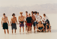 Thumbnail for 'WSC students enjoy shallow water in one of the Death Valley lakes, 1995.'