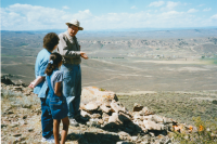 Thumbnail for 'Dr. Mark Stiger conducts a tour of the Tenderfoot archaeological site, July 2001'