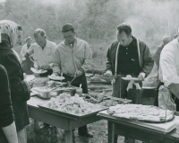 Thumbnail for 'WSC community members enjoy a fish fry picnic, 1959.'