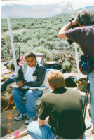 Thumbnail for 'Native American Dustin Weaver is interviewed by Denver's Channel 9 News at the Chance Gulch archaeological site. June 2001'