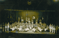 Thumbnail for 'An early 1940s WSC Concert Band poses for a photograph in Taylor Hall Auditorium.'