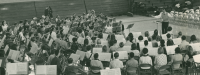 Thumbnail for 'The WSC Concert Band rehearses in Mountaineer Gymnasium, ca. late 1960s.'