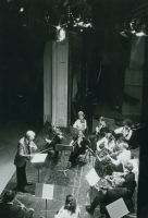 Thumbnail for 'Brian Walton conducts the WSC orchestra in Taylor Hall Auditorium, ca. 1977.'