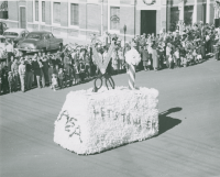 Thumbnail for 'Alpha Sigma Alpha float at the 1954 Homecoming parade'