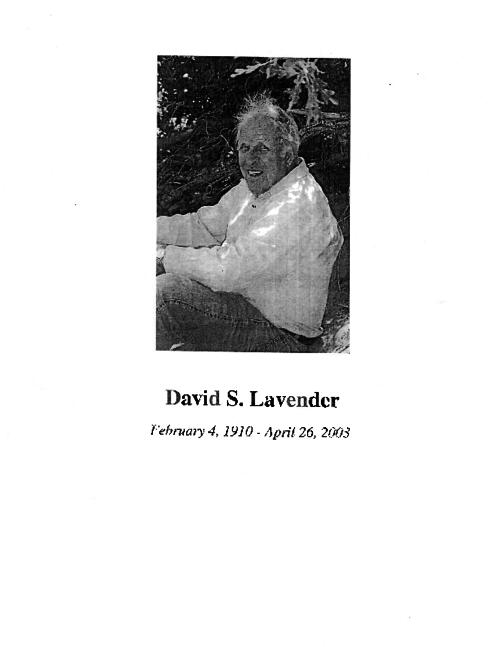 Thumbnail for 'David Lavender Senior's Photograph and Memorial Service'